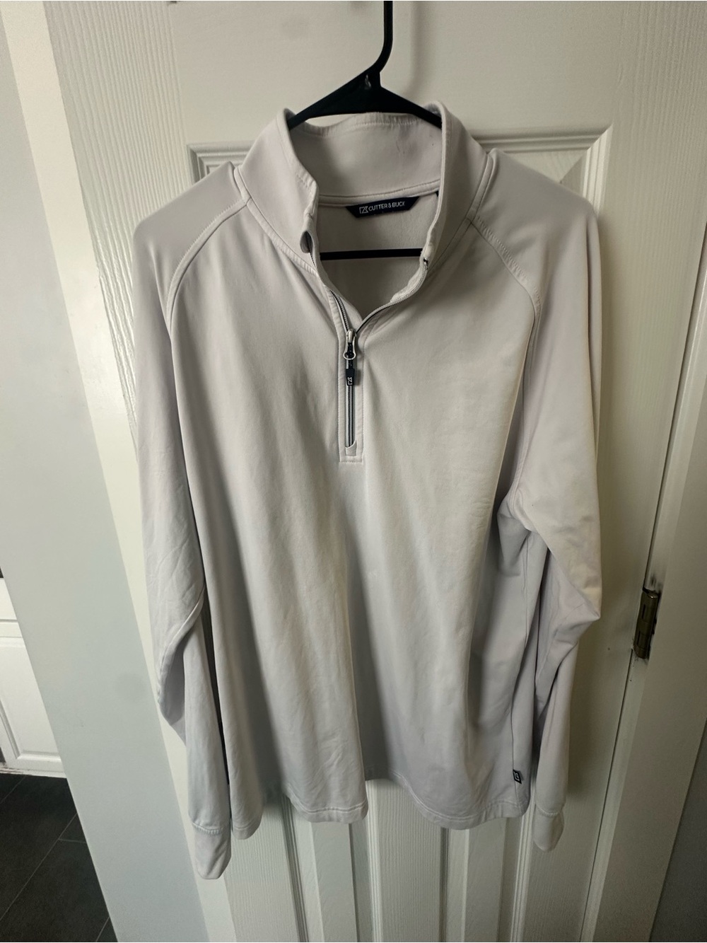 Cutter & Buck Men’s Light Gray Quarter-Zip Pullover